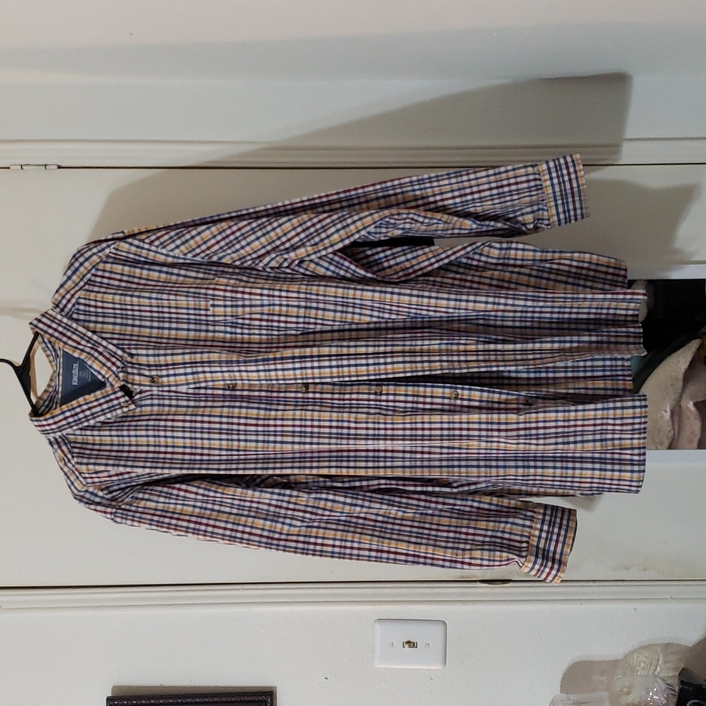 KingSize 3xl tall plaid long sleeve shirt